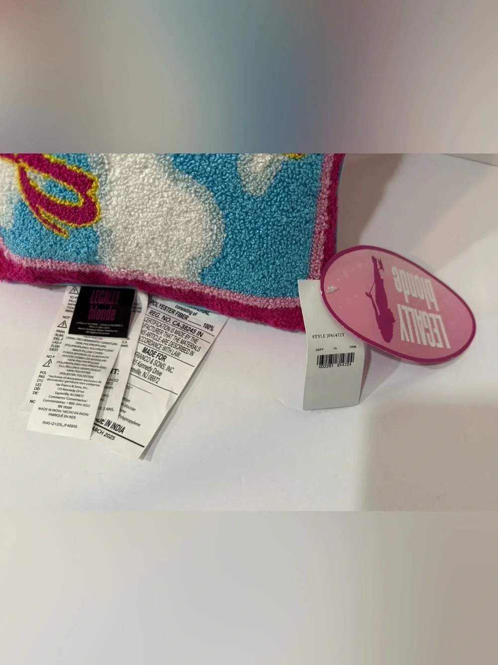 Legally Blonde Bend and Snap Pillow NWT